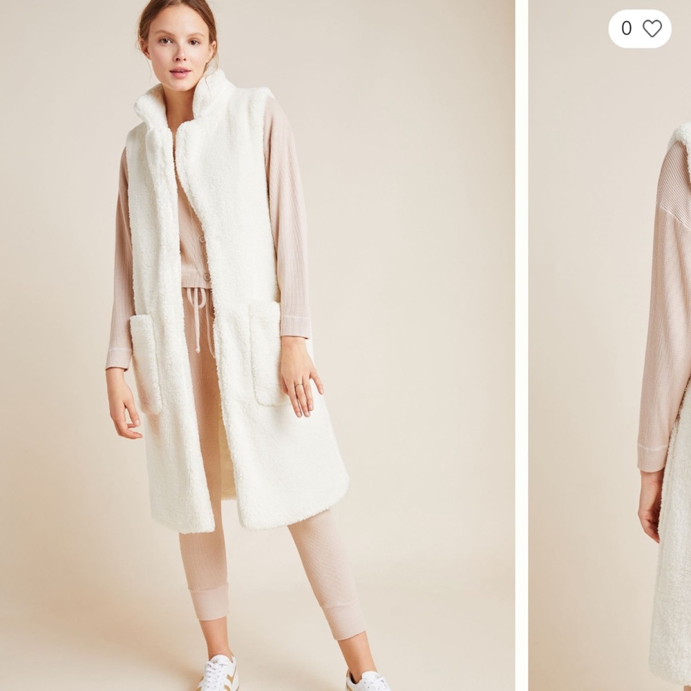 NWT Anthropologie Maisie Sherpa Vest